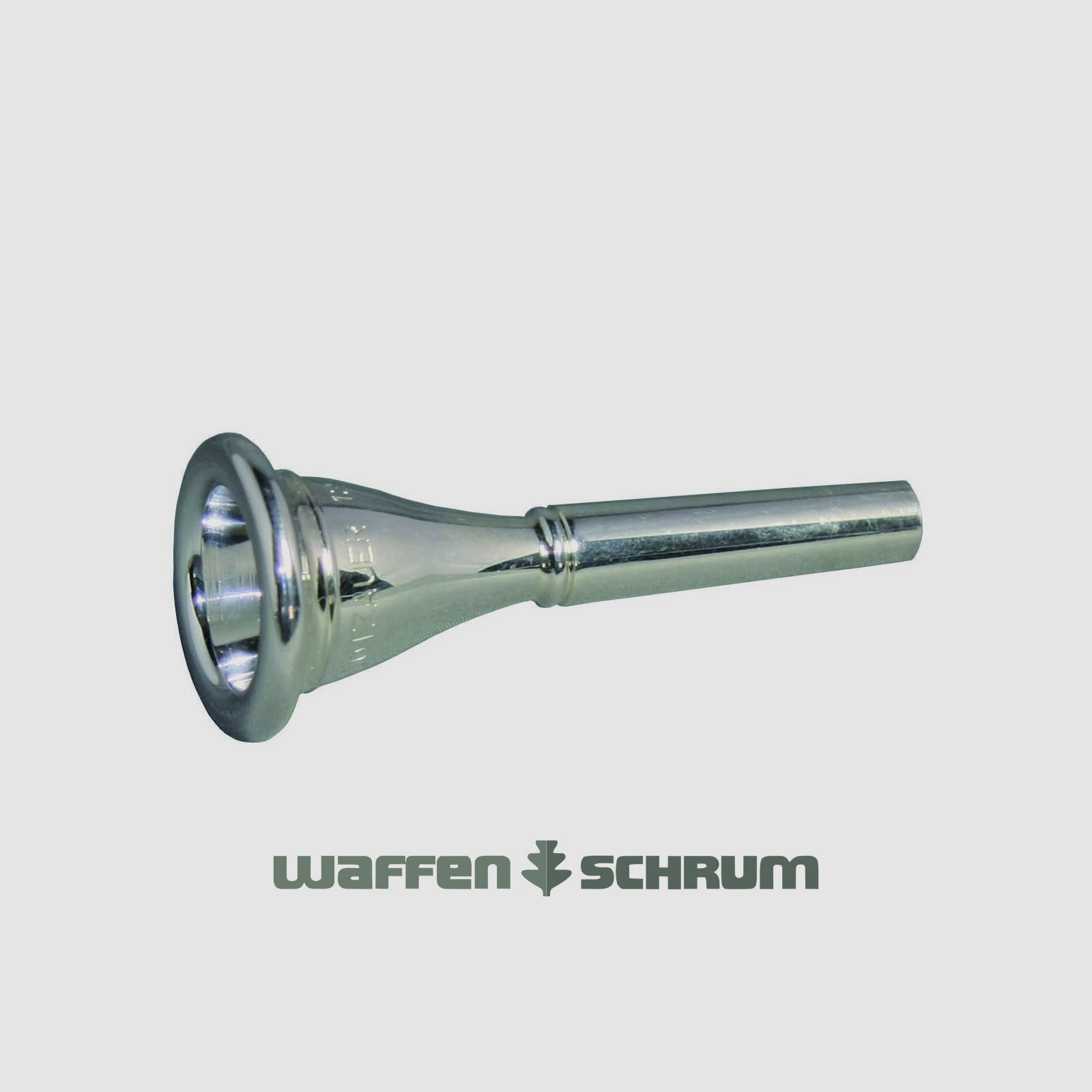 Dotzauer Mundstück für Parforcehorn normaler Kessel Messing versilbert - Schaft 9mm