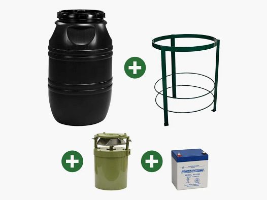 Comedero automático 12 V 220 L con batería y soporte