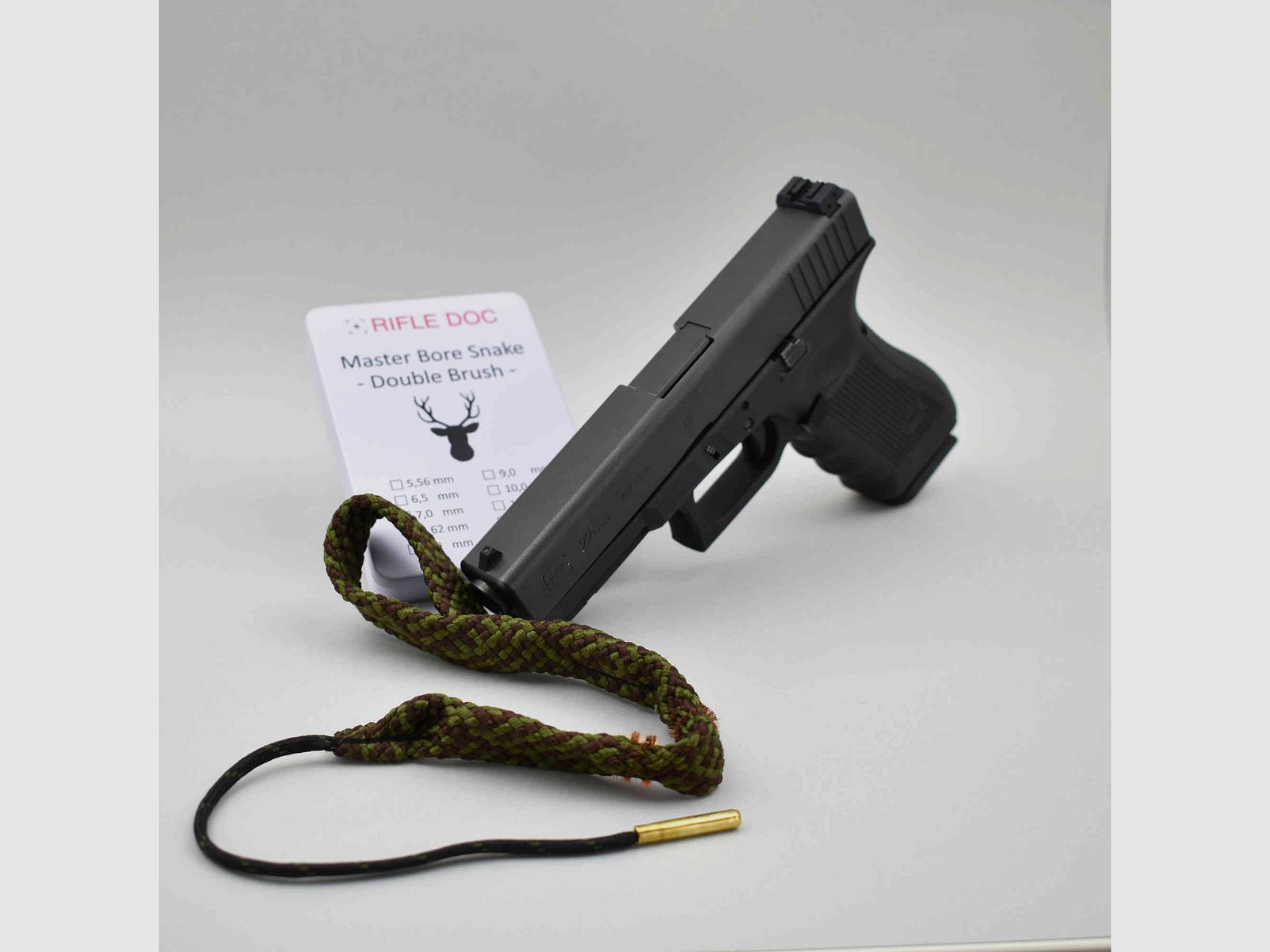 Pistooli Cal .44 | Reinigungsschnur Kurzwaffe + Alu Dose