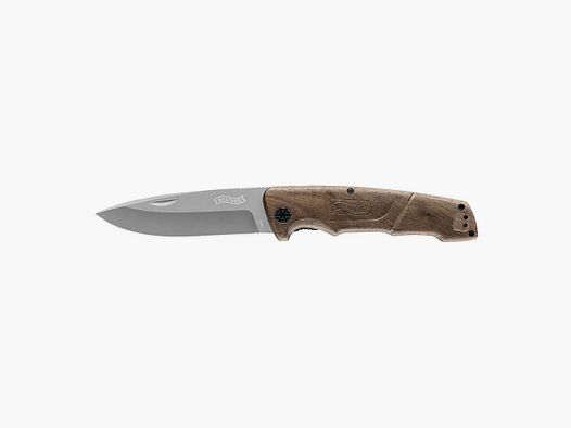 Cuchillo de bolsillo BWK7 Blue Wood Knife 440C Acero con funda de cuero