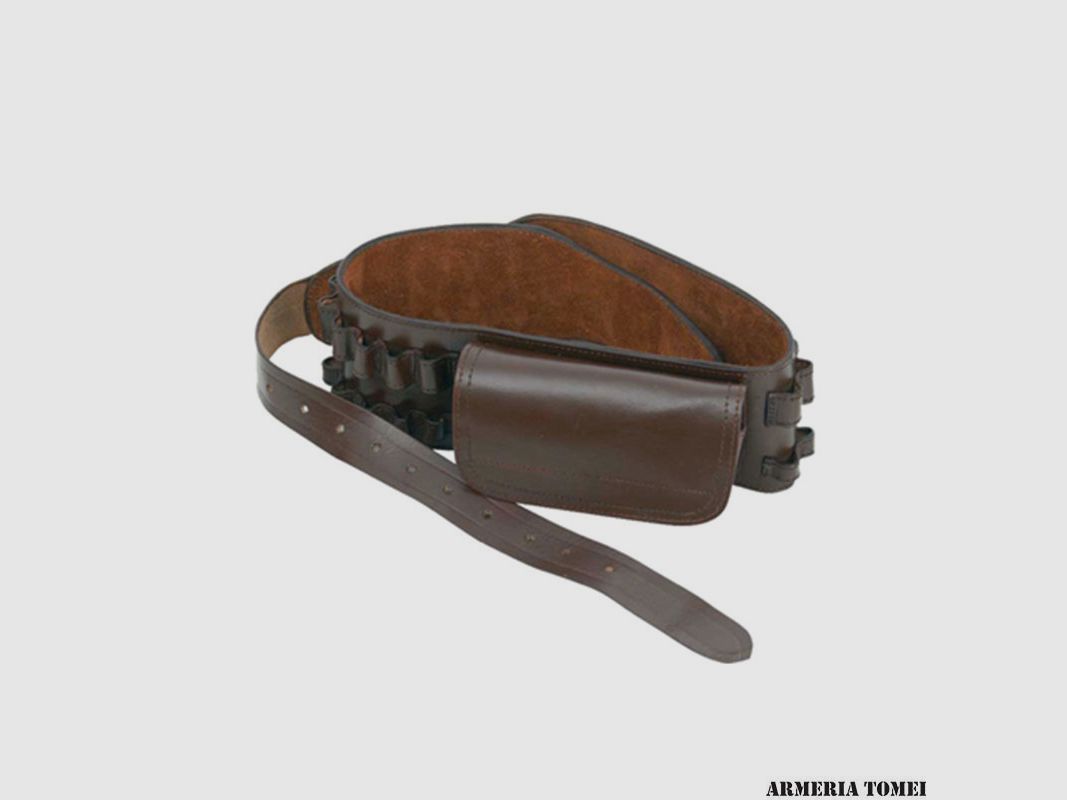 Sac en cuir pour cartouches de carabine avec poche