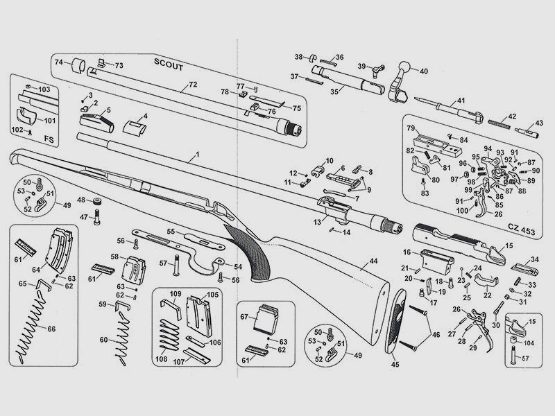 Ceská Zbrojovka CZ 452 - Schlagstückfeder | Schlagbolzenfeder #42