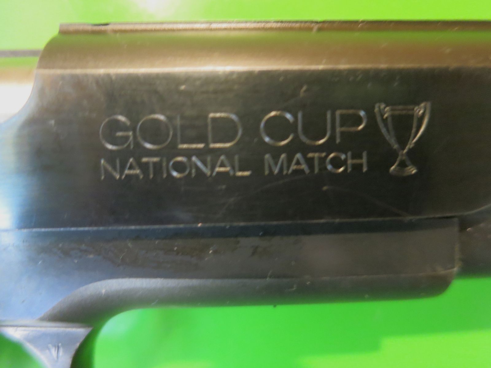 Colt Pistole 1911 National Match Gold Cup; Wilson-Lauf 5" mit Kompensator, .45ACP       #74-