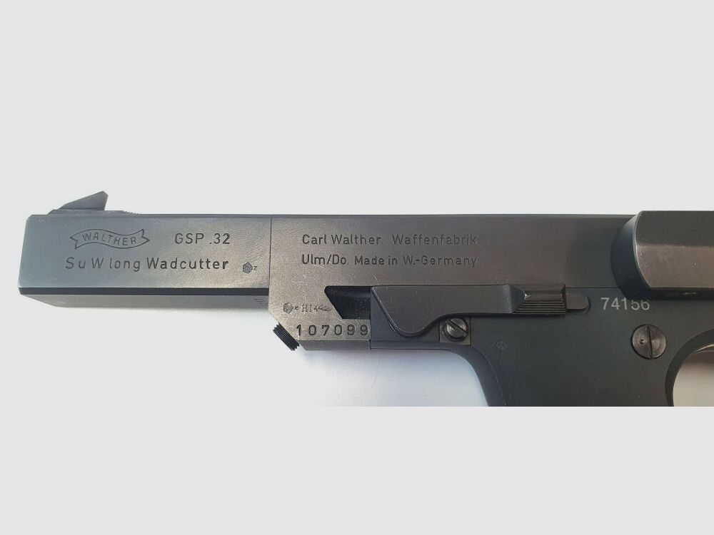Carl Walther Waffenfabrik Ulm Halbautomatisch Match-/ Soprtpistole Walther GSP - .32S&WLong Wadcutter