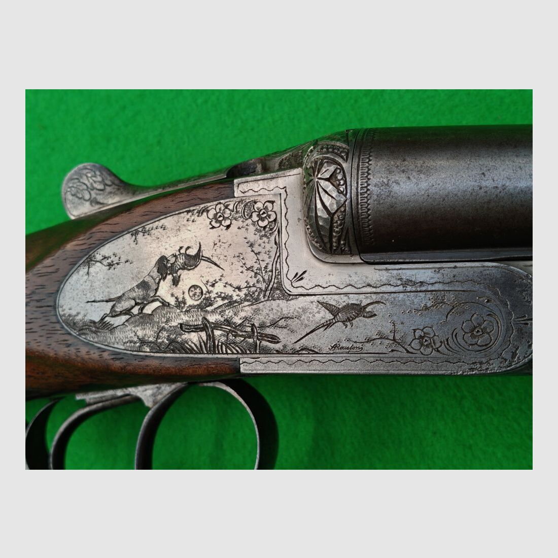 Inconnu fusil de chasse double 16/70