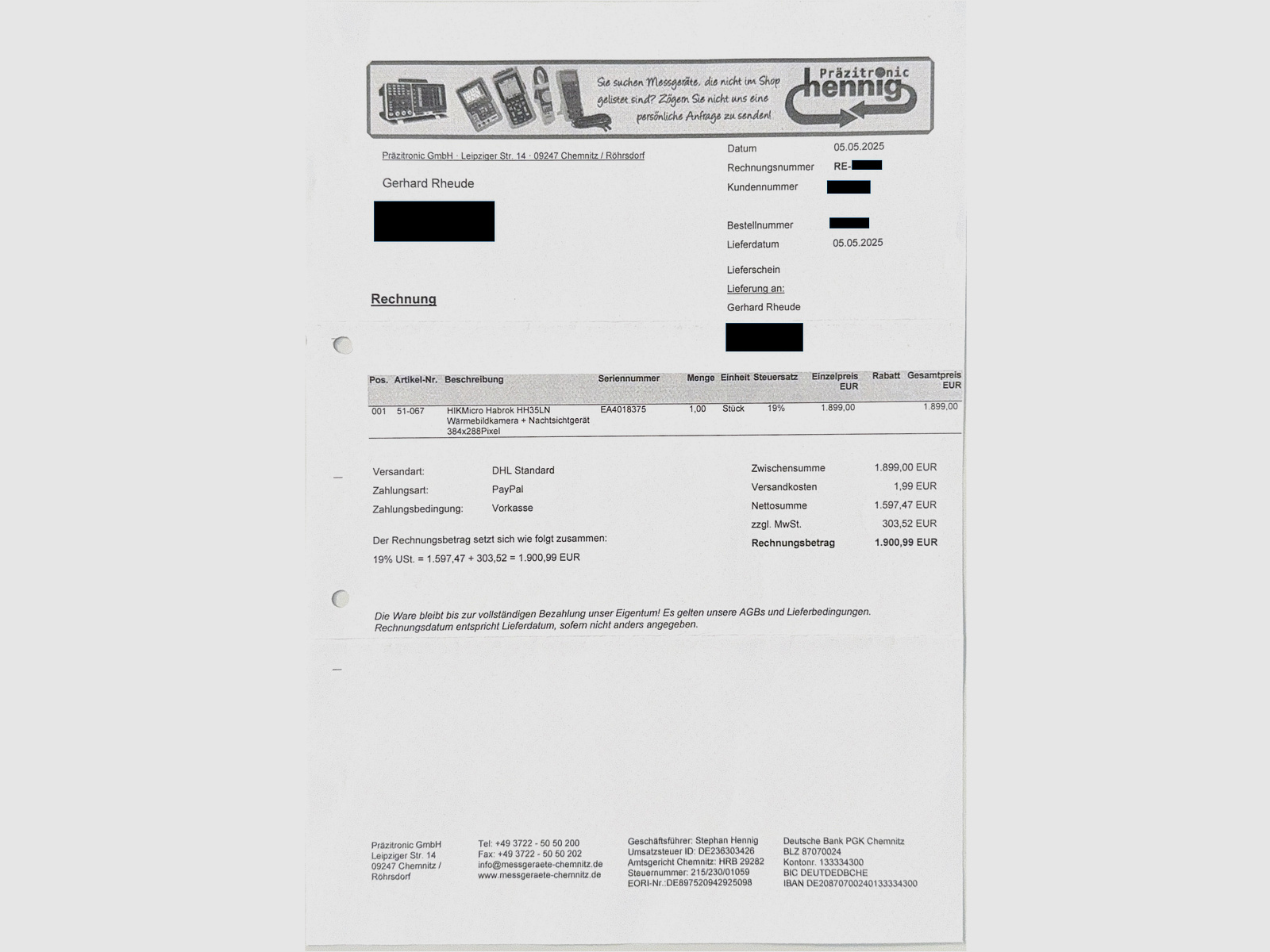 HIKMicro Habrok HH35LN Wärmebild und Nachtsichtgerät