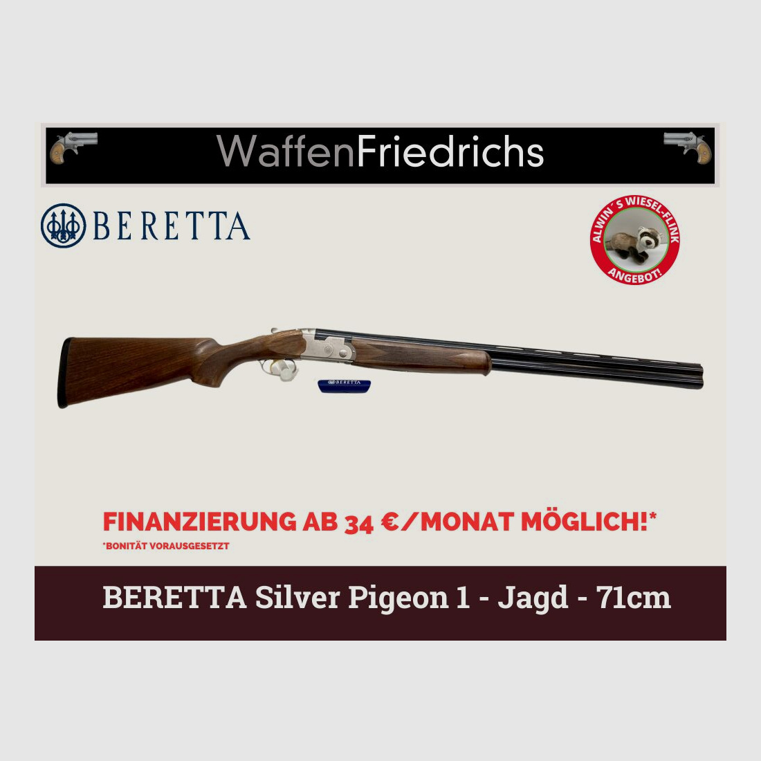 BERETTA	 686 SILVER PIGEON 1 - 71cm - Jagd - Wiesel Flink Angebot - Waffen Friedrichs