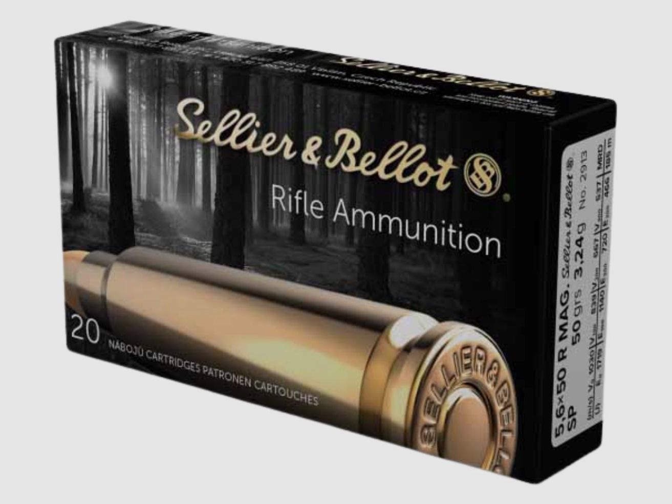 Sellier & Bellot 5,6x50RMag Teilmantel 3,2g - 50gr.