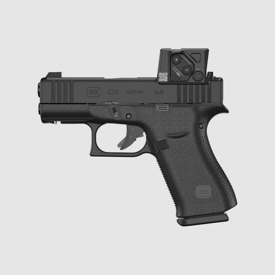 Pistolet Glock 43X A-CUT 9x19 AIMPOINT COA - 9x19, image 2 sur 3
