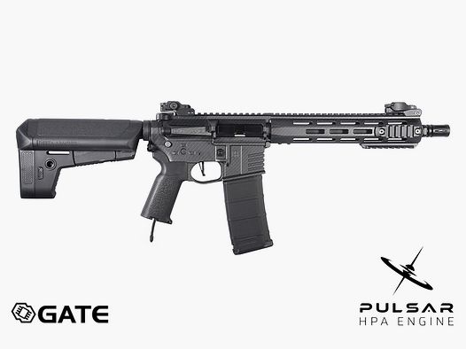Delta Armory M4 AR15 M-LOK 10 Zoll CHARLIE GATE PULSAR HPA Airsoft Gewehr in Carbon
