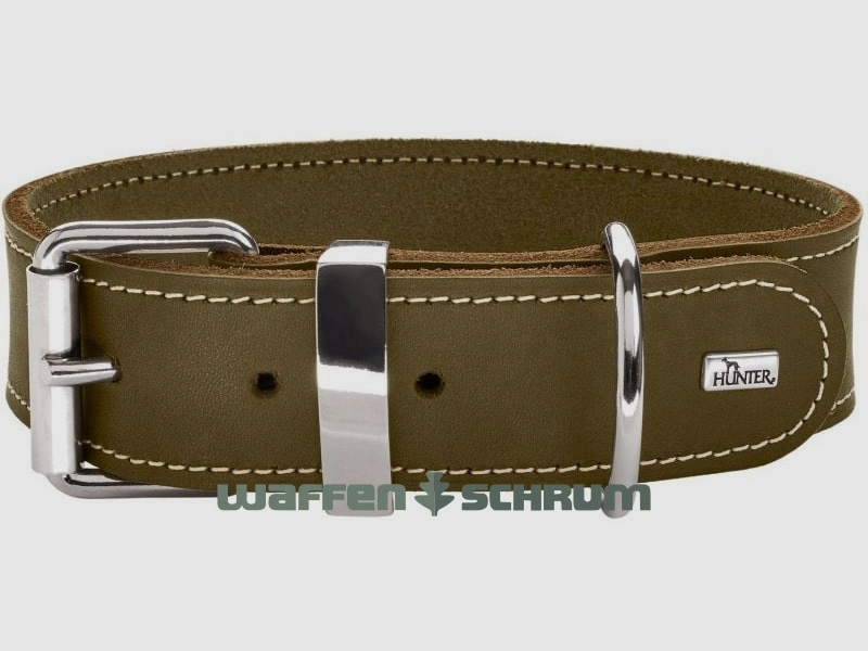 Hunter Halsband Aalborg Special olijfgroen / van leer