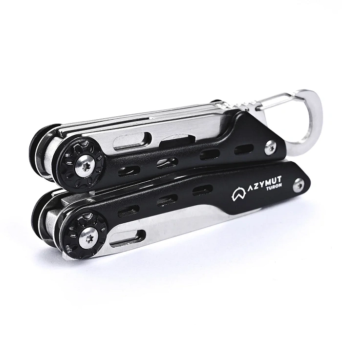 Multitool AZYMUT Turon – 10 Werkzeuge + Karabiner + Gürteltasche, Bild 3 von 20