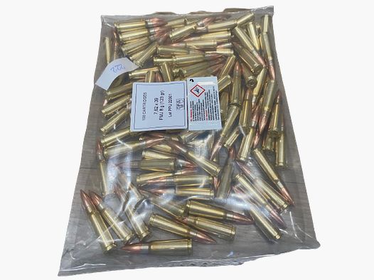 PPU BÜCHSENPATRONEN 7,62x39 FMJ - 123 GRS. - 100 SCHUSS BULK