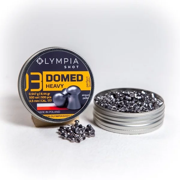 Balines diabolo 4,5 mm OLYMPIA SHOT Domed Heavy, cabeza redonda pesada, 500 unidades, fabricado en POLONIA, DH-500 Olimpia, imagen 3 de 8