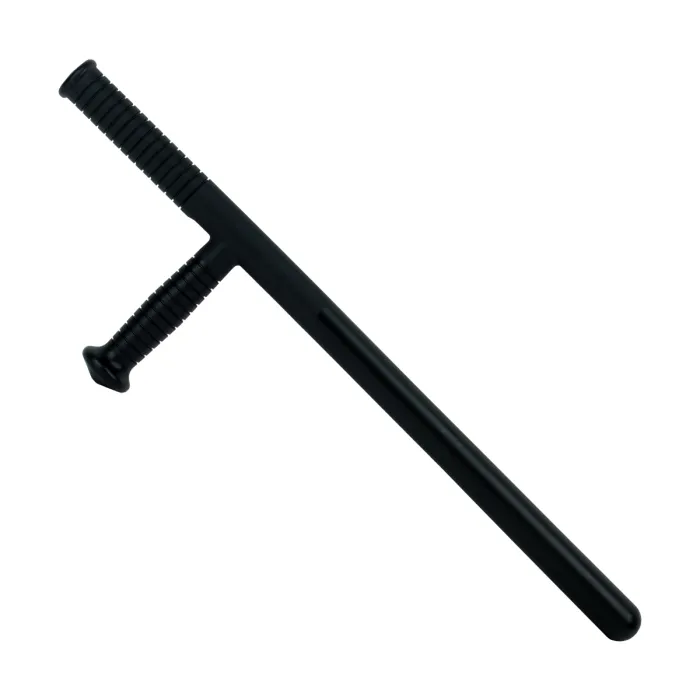 Tonfa met zijhandgreep, 59 cm, hard plastic, zwart, matte afwerking