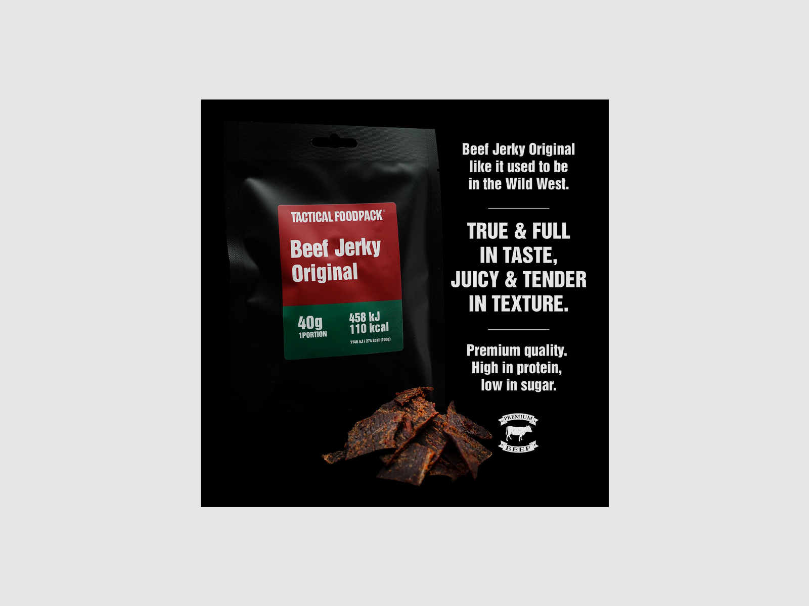 TACTICAL FOODPACK Carne seca de res Original 40g