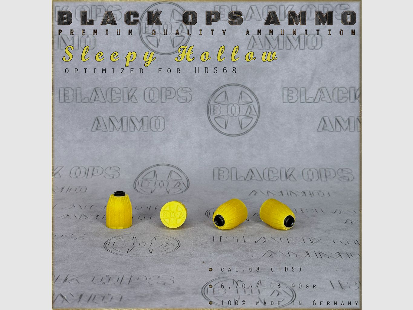 8x Sleepy Hollow BLACK OPS AMMO Umarex TS HDS 68 s cal.68 Munition HDS68  TS68