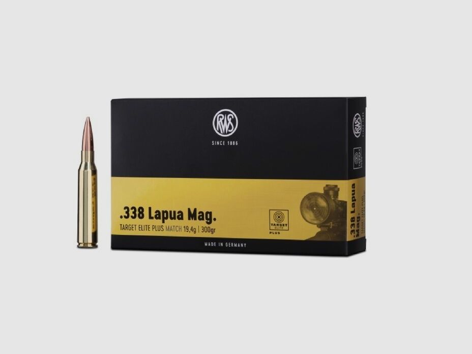 RWS .338LapuaMag Target Elite Plus 20 pcs 19,4g, image 1 sur 4