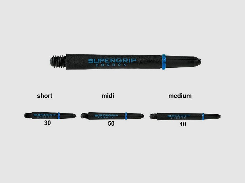 Harrows-Darts-Technology Supergrip Carbon aqua short=33mm Dart & Zubehör