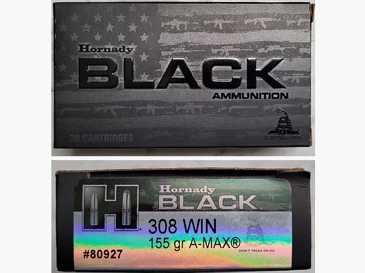 Hornady Black A-Max 155gr 308