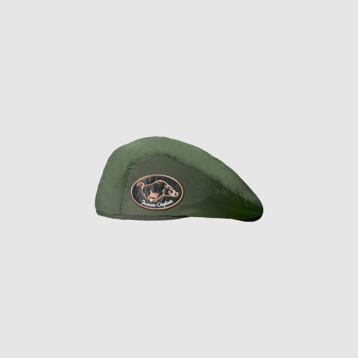 Grüne Kappe mit dem Patch Wildschwein Bronze: Ein perfektes Accessoire für Tierliebhaber, Bild 1 von 4