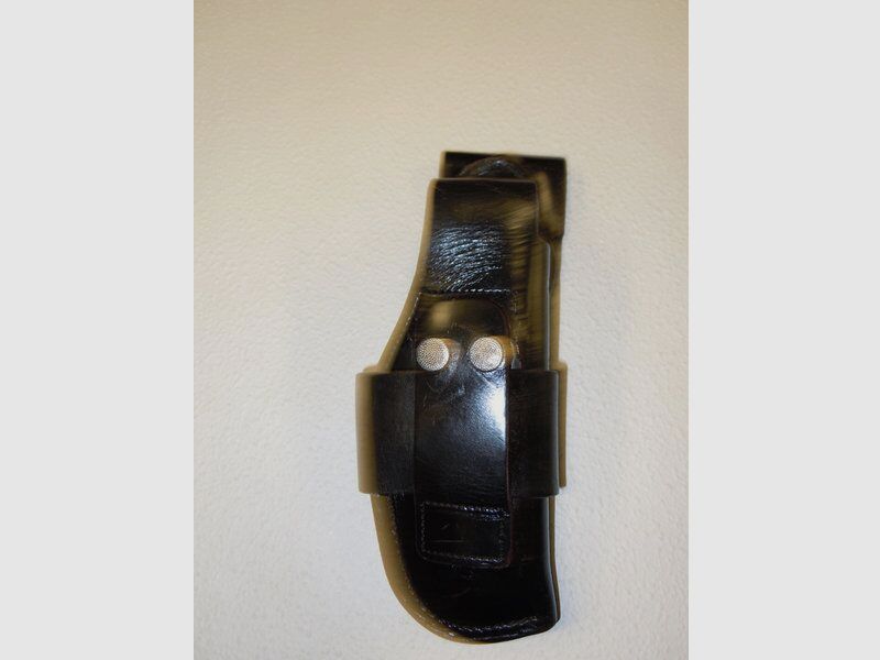 Skórzany kabura P6 BUND 1095-12-178-5407 Pas - czarna kabura na pistolet SIG SAUER P6 i P225