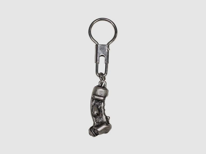 Keychain, control stick, silver-colored, joystick, gamer, pilot
