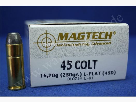 Magtech.45COLT LFN 250GRS A50 #45D