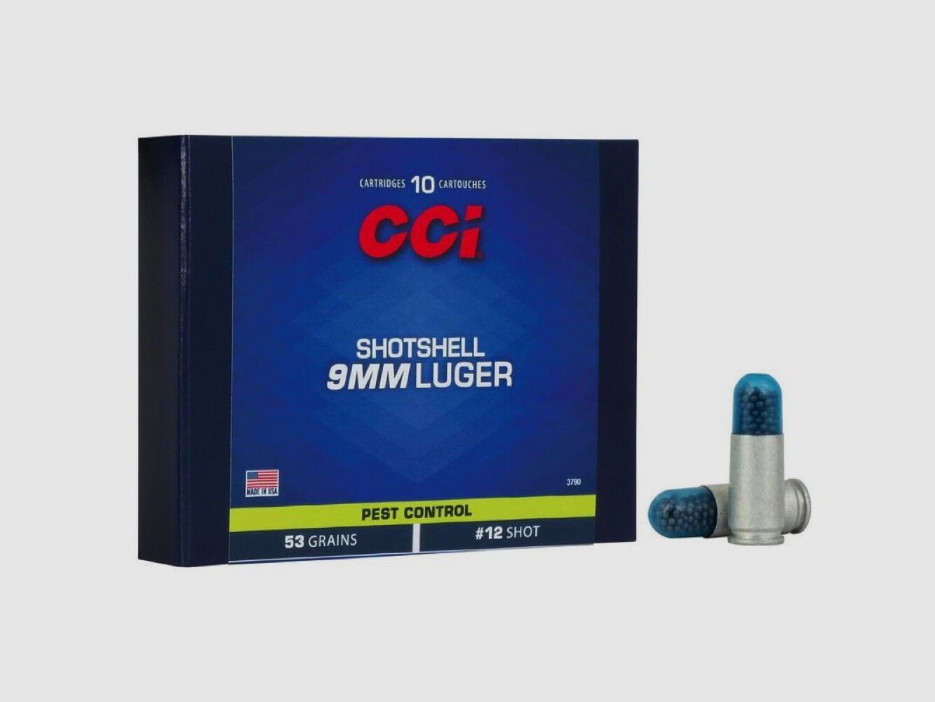 CCI 9mm Luger - 10 coups de munitions pour pistolet - 53grs