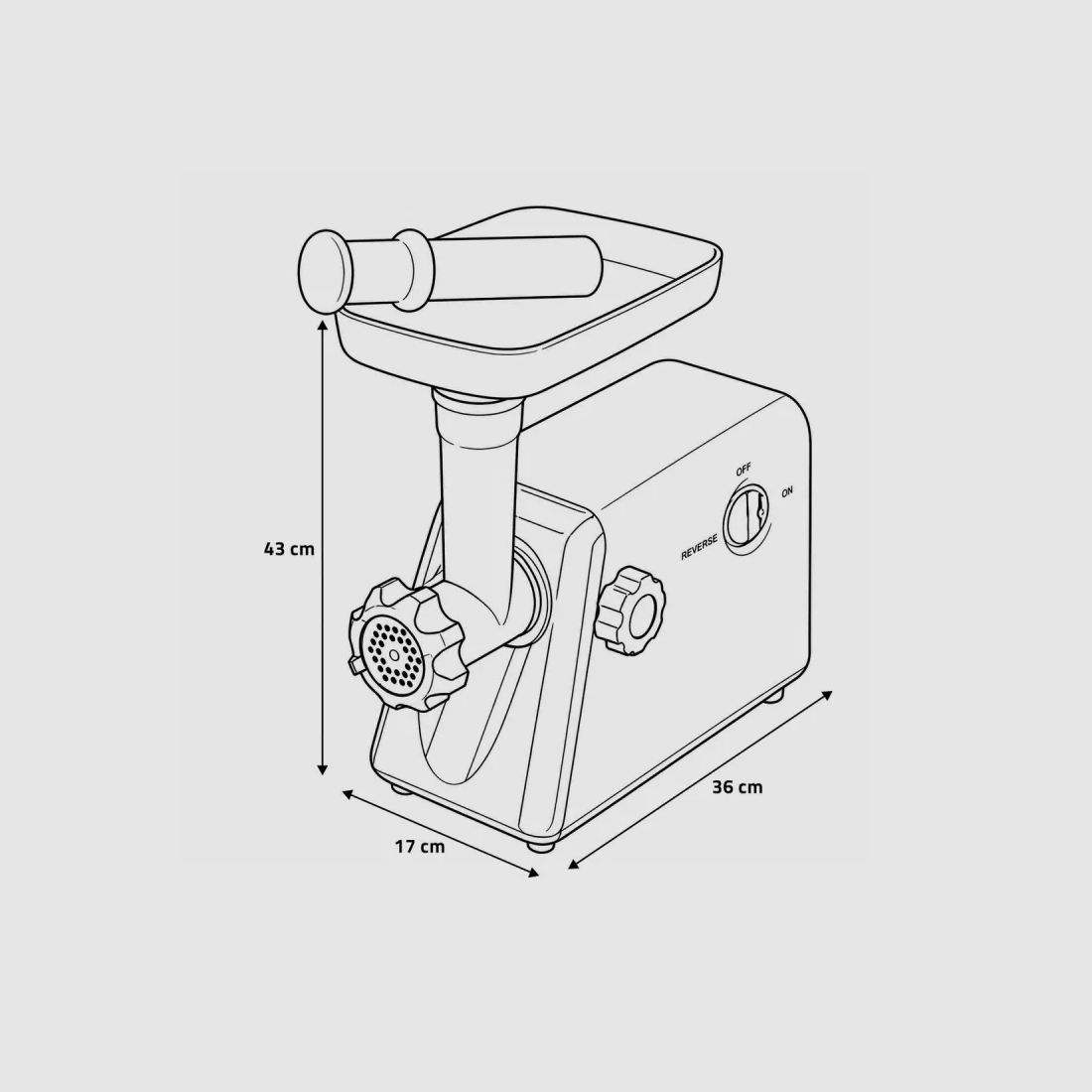 Fleischwolf Lacor Chop M300 300 W mit 3 Sieben, Bild 7 von 9