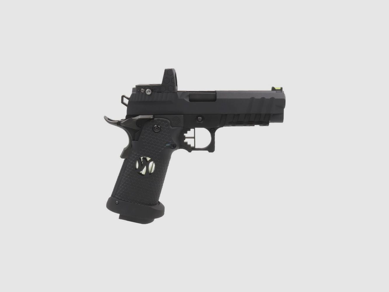 Airsoft-Replikat GBB HX2602 AW CUSTOM - Voll Schwarz - Gas Blowback - Integriertes Rotpunktvisier, Bild 5 von 6