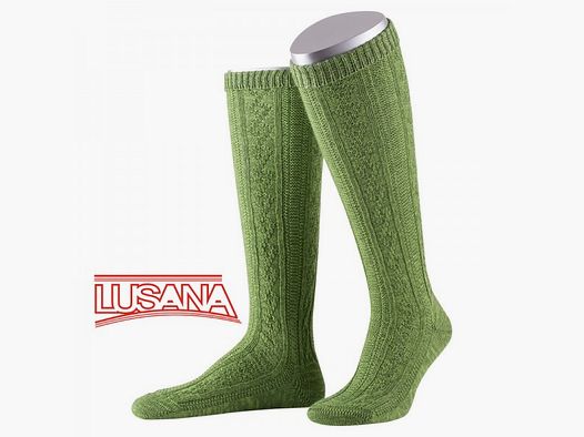 Chaussette traditionnelle Lusana en vert clair (35)