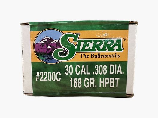 Sierra MatchKing .30 Kaliber (.308) 168 gr. HPBT 500 stuks #2200C