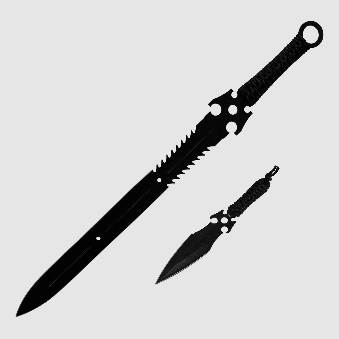 Rückenschwert mit schwarzer Klinge