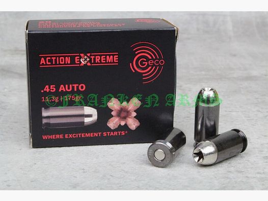 Geco .45 Auto Action Extreme 175gr. 11,3g 20 Stück Staffelpreise