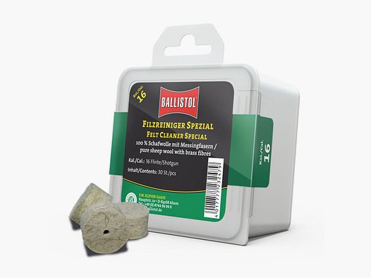 Limpiador de fieltro Ballistol especial / 30 uds. / calibre .16