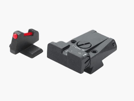 LPA Mikrometer-Visier SPR für Browning HP MKIII mit rotem Fiber Optic-Korn