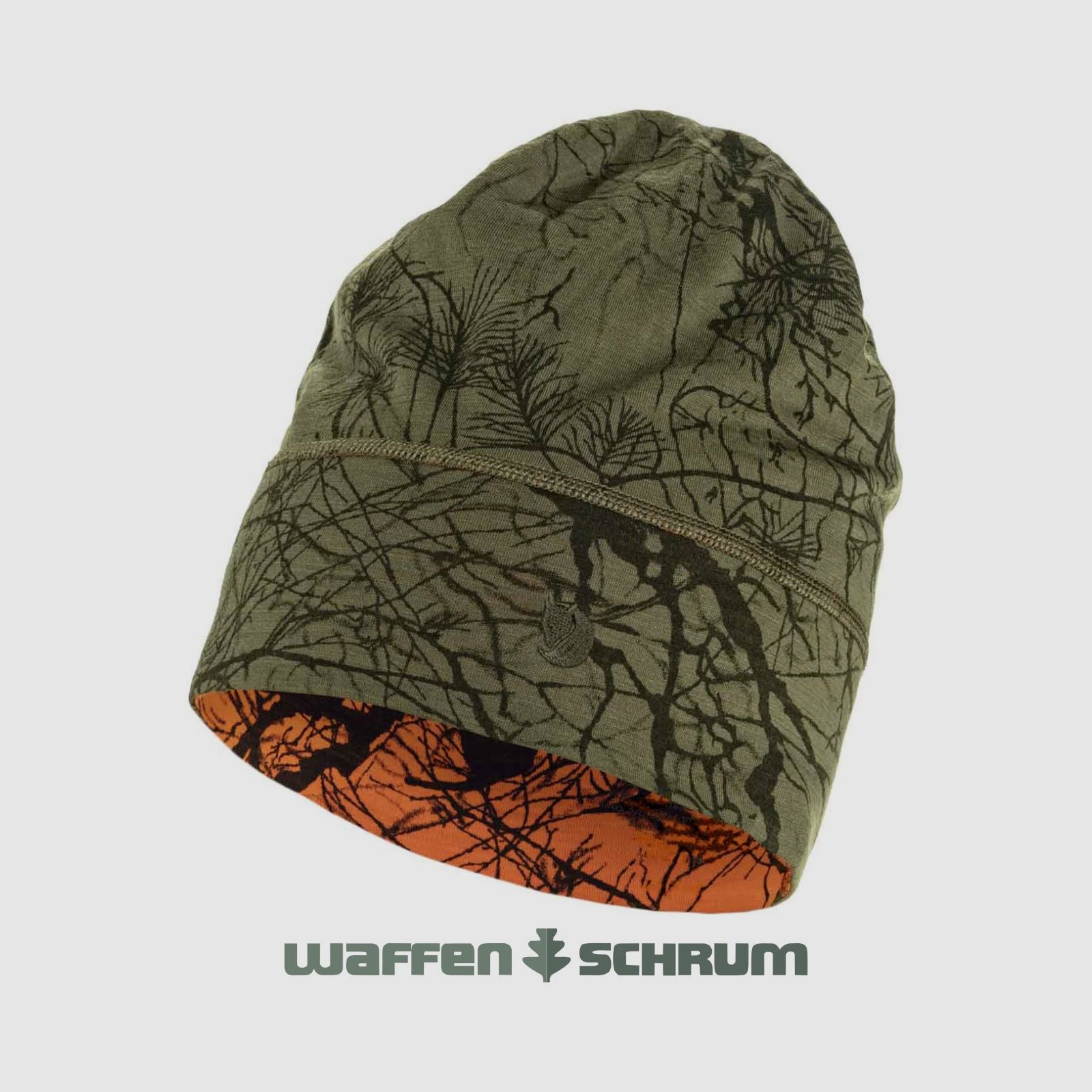 Fjällräven Beanie Lappland Green Camo - Orange Multi