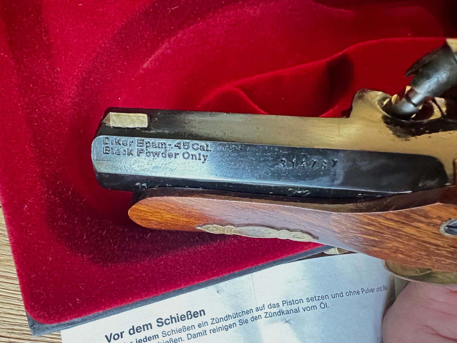 DIKAR Spagna Derringer Philadelphia .45 Cal Fucile a retrocarica Deringer