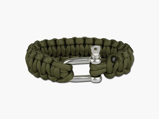 MFH MFH Fallschirmleinen-Armband Metallverschluss oliv