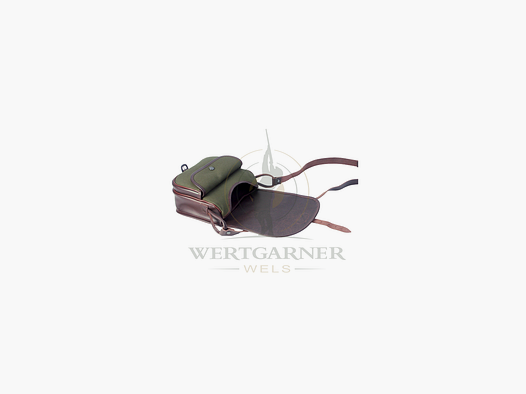 Sac de chasse en cuir combiné avec toile, avec poche avant