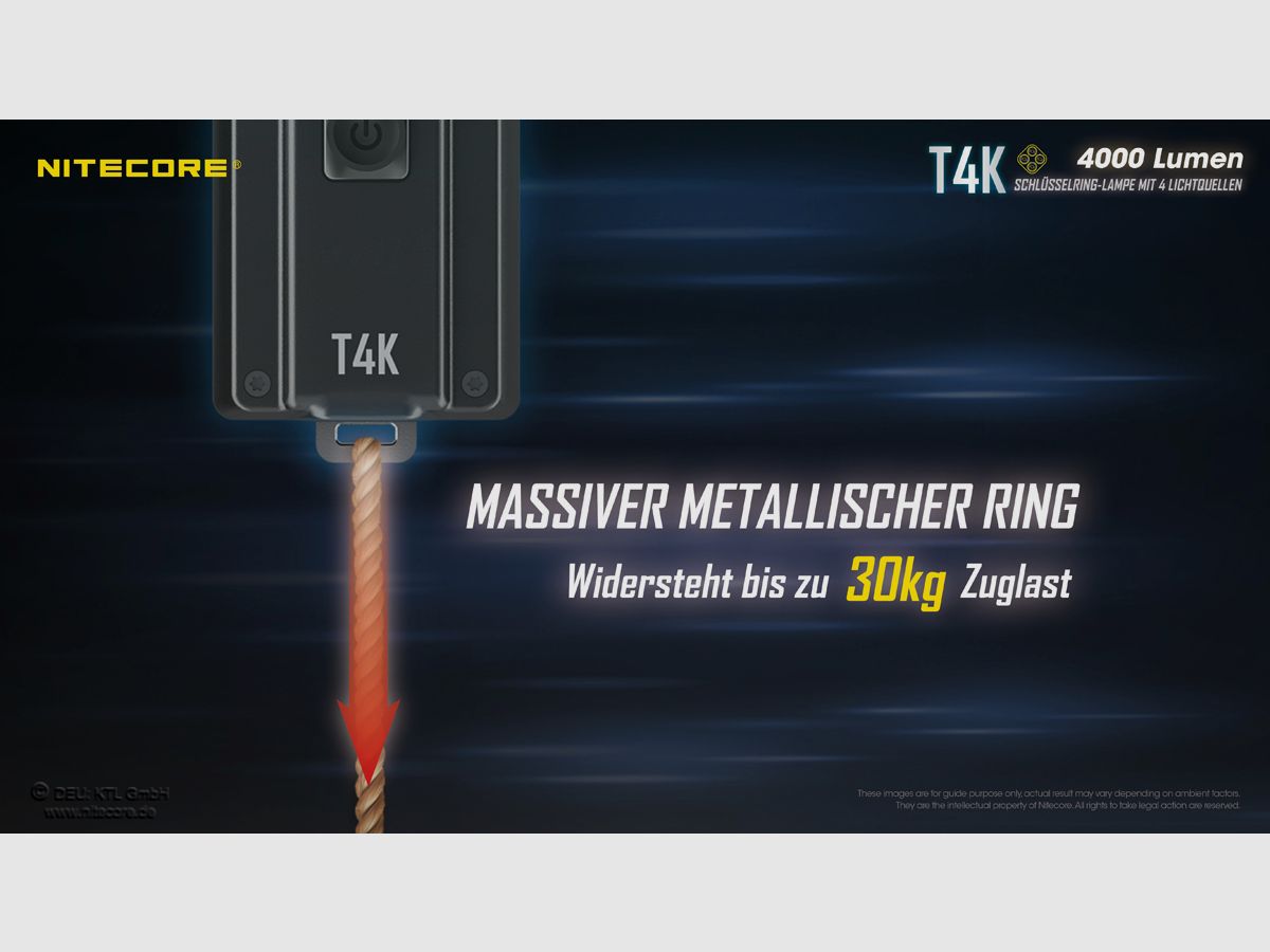 Nitecore T4K LED Taschenlampe 4000 Lumen
