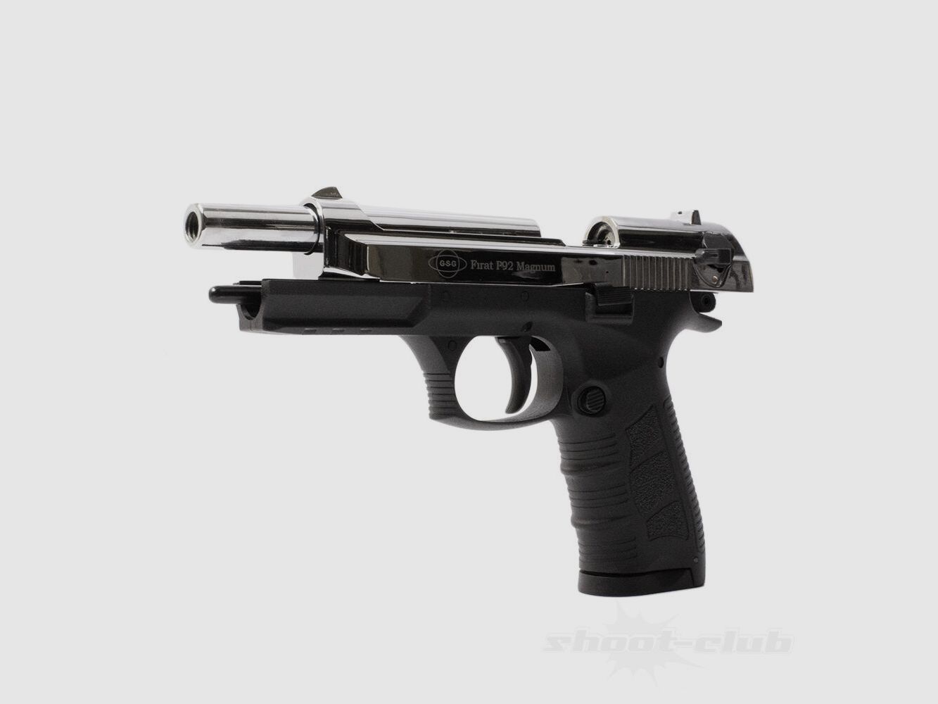 Ekol P92 Magnum pistola a salve 9mm PAK cromata con caricatore