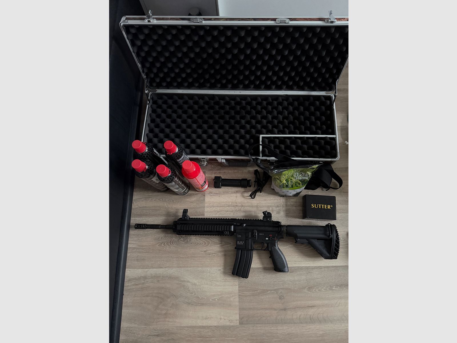 Heckler & Koch HK416 A5 czarny pełnometalowy karabin softair kaliber 6 mm BB gaz Blowback (P18), zdjęcie 1 z 14