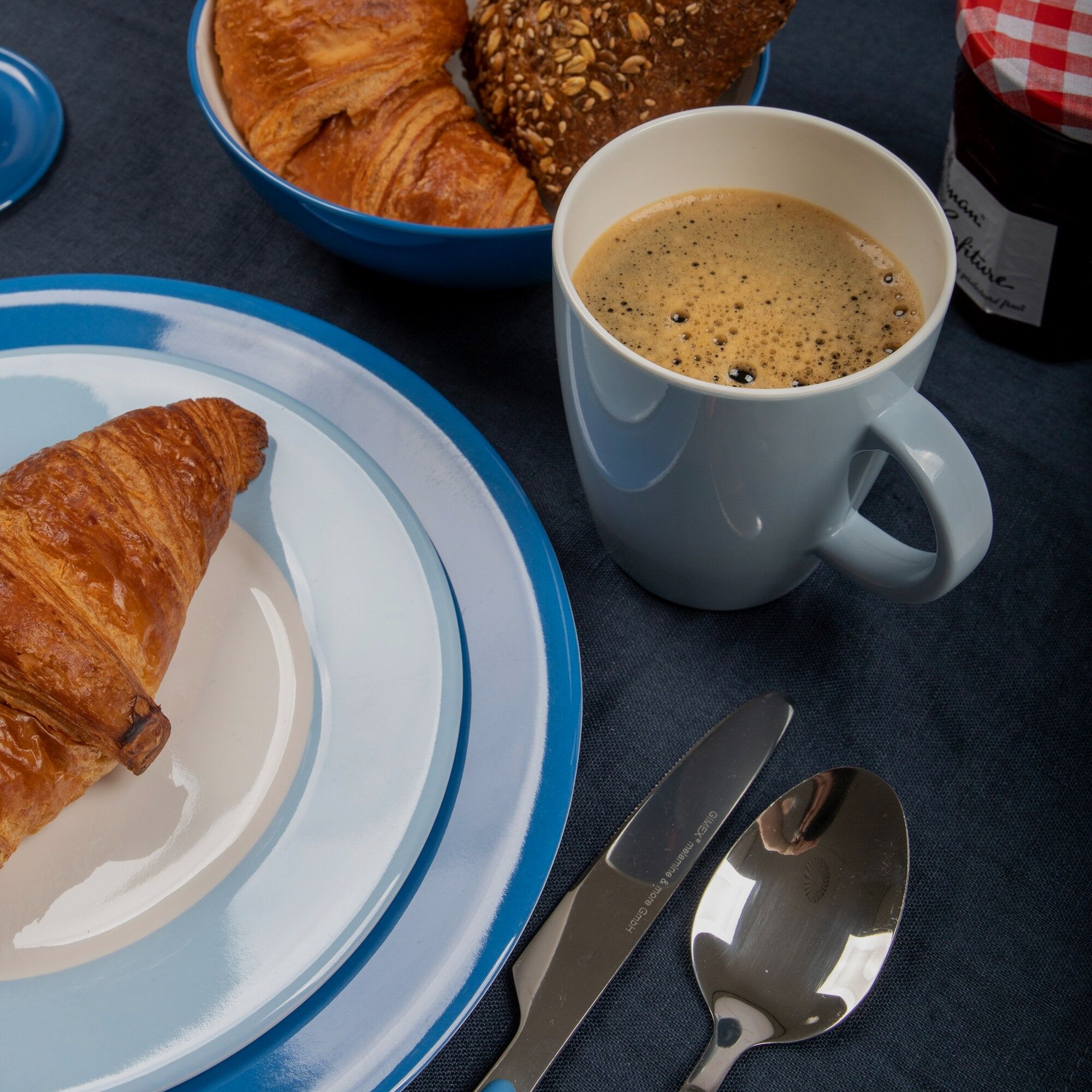 Tableware set Colour Line, blue, image 1 of 8