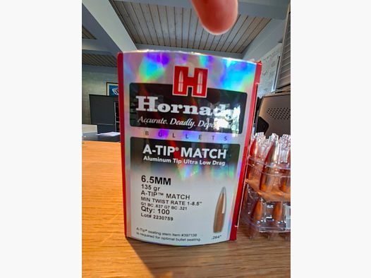 Hornady A-Tip 135 Grainau 6.5 Creedmoor Neu 75 St.