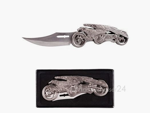 Taschenmesser Adler auf Motorrad, Messer f. Biker Harley