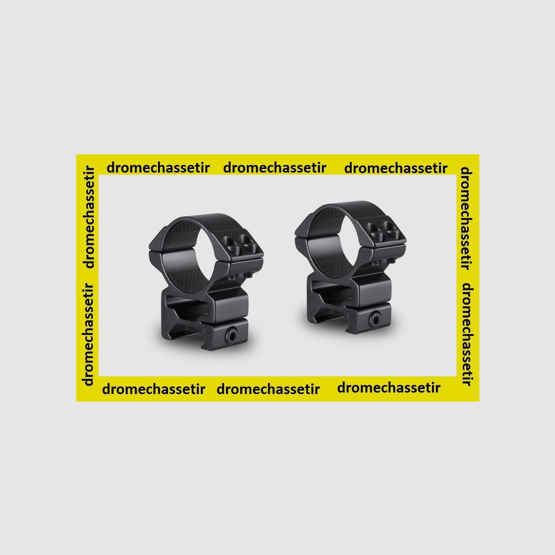 Anillos altos para riel Weaver de 21mm de ancho, diámetro 30mm, negro, imagen 1 de 2
