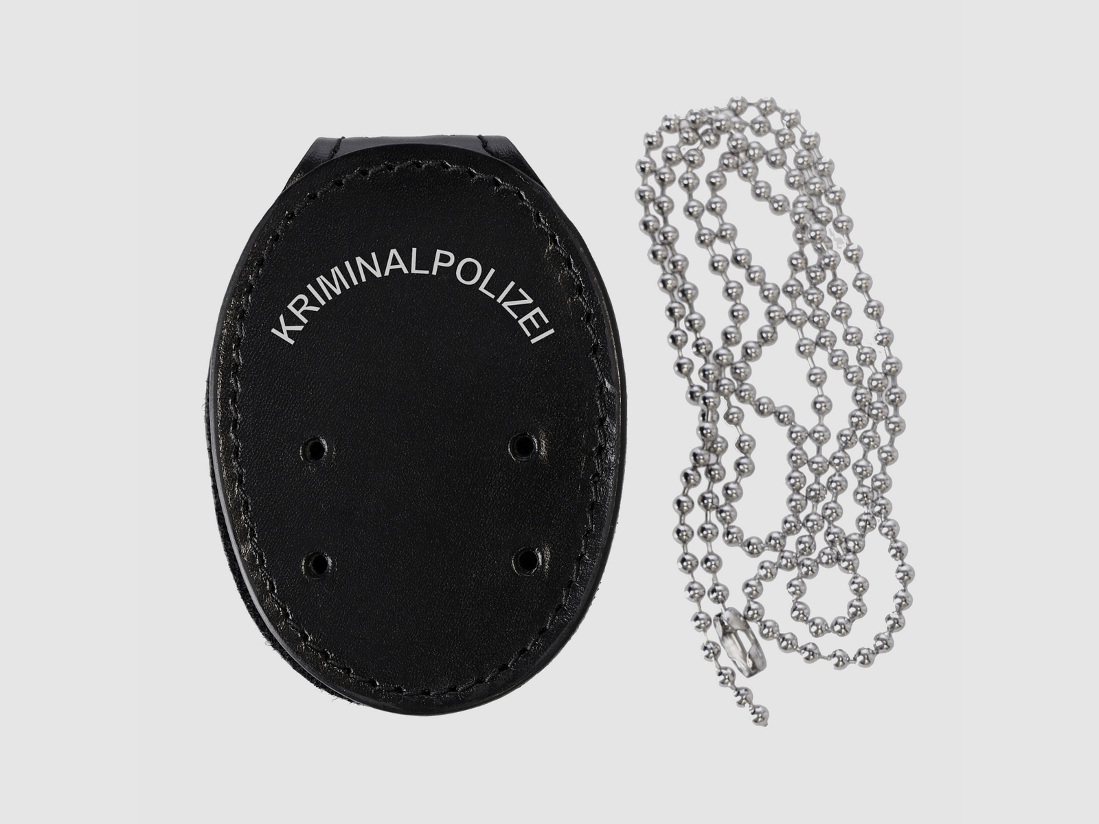 ETZEL Markenhalter mit Gürtelclip und Kette "KRIMINALPOLIZEI"