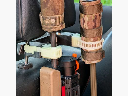 Langwaffenhalter-System "Krabbe Pro" für Kopfstützen im Auto | Jagawams